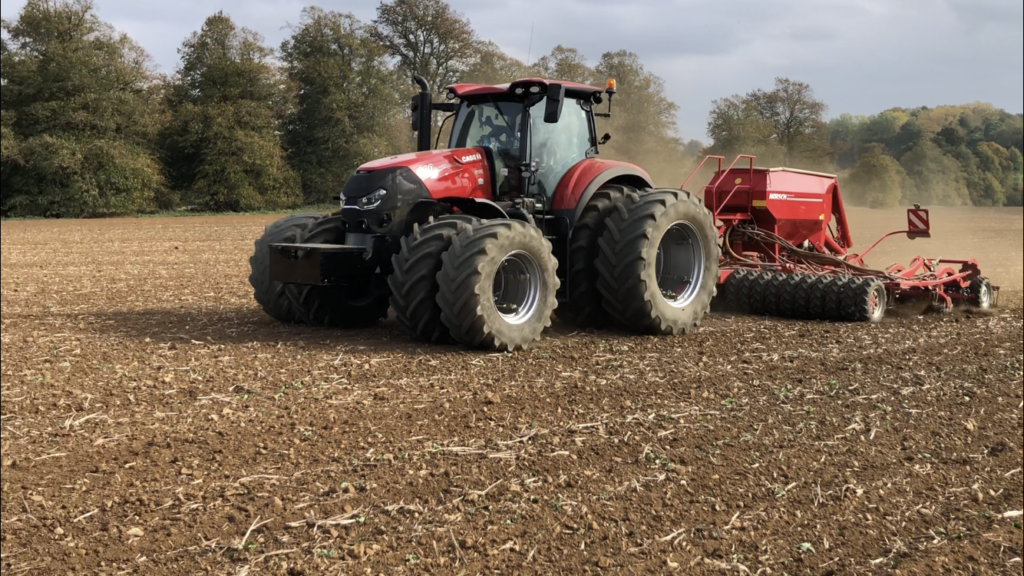 Tractor in use from an agricultural loan